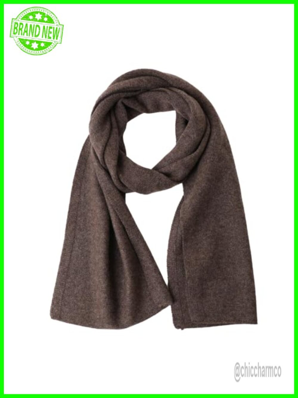 100% Cashmere Short Scarf Unisex 59x10 Extra Warm Winter Scarf Gift Box